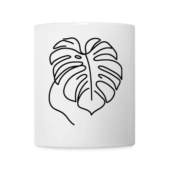 Monstera - Tasse - Weiß - Vorne