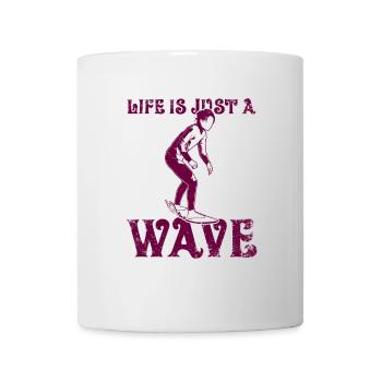 Das Leben ist nur eine Welle - Tasse - Weiß - Vorne