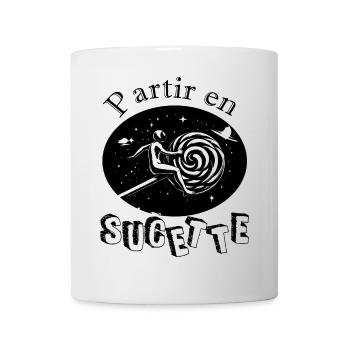 Partir en sucette - Mug blanc - blanc - Devant