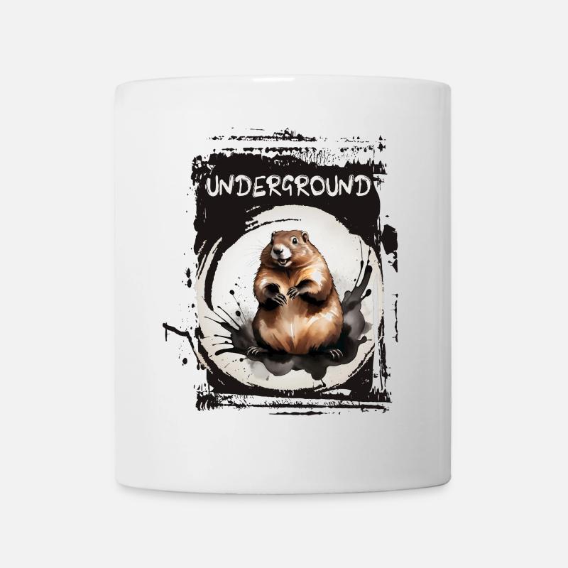 Underground Murmeltier - Tasse - Weiß