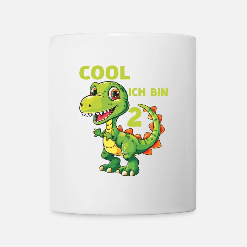 Dinosaurier 2 Geburtstag Dino 2 Jahre Spruch - Tasse - Weiß