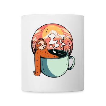 Sloth, Relaxation, Tea, Coffee, Break, Ready for Vacation - Mug - white - Front