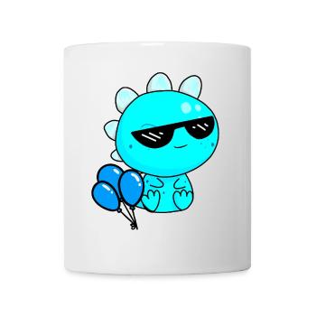 Drache Brille Luftballons Party Cool Jugendliche - Tasse - Weiß - Vorne