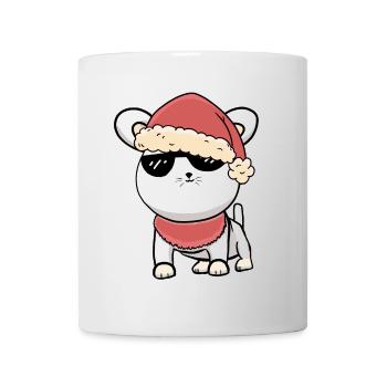 Xmas Katze Kitten Nikolaus1 Weihnachtsmann Miau - Tasse - Weiß - Vorne