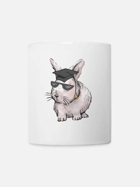 Gelehrter Hase Lehrer Berufe Studium Abi Abschluss - Tasse - Weiß