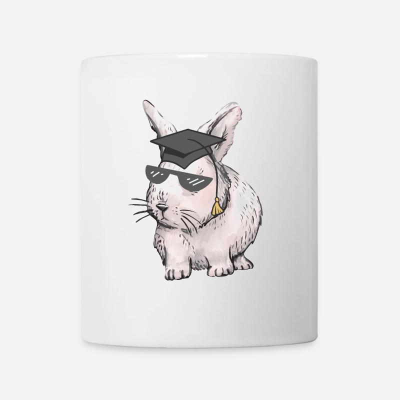 Gelehrter Hase Lehrer Berufe Studium Abi Abschluss - Tasse - Weiß