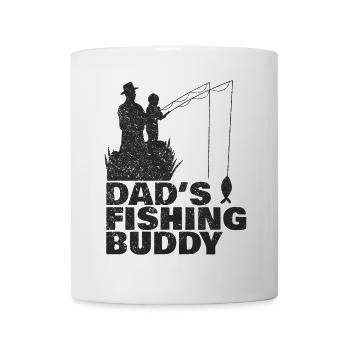 Angeln Angler Vater Sohn Dad's Fishing Buddy - Tasse - Weiß - Vorne