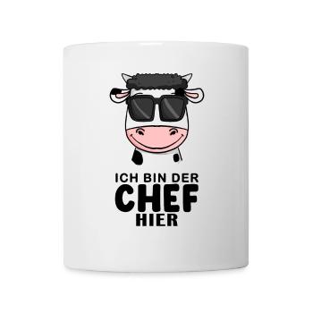 Chef Spruch Anführer Kuh Motiv - Tasse - Weiß - Vorne