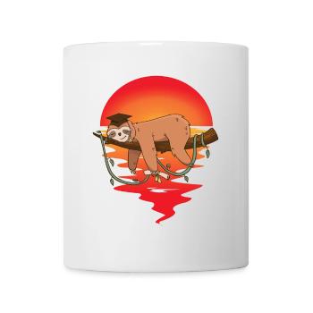 Sloth Student Diploma High School Student Studying Student Tired - Mug - white - Front