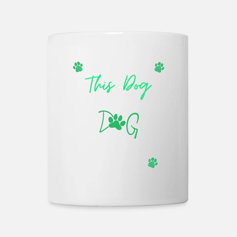Humorous Dog Motif with Paws - Mug - white