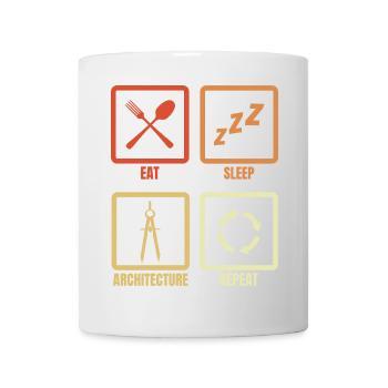 Architect's daily routine - Mug - white - Front