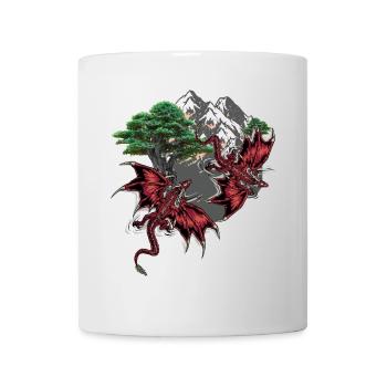 Fantasy Drachen Figur Magie Märchen Märchenfigur - Tasse - Weiß - Vorne