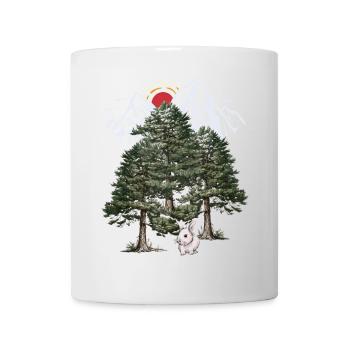 Alpen Hase Winter Schneefall Weihnachten Kaninchen - Tasse - Weiß - Vorne