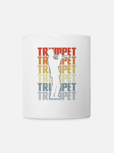 Retro Trompete - Tasse - Weiß
