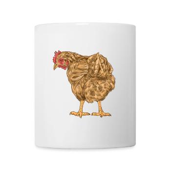 Huhn Federvieh Geflügel Bauernhof Vogel Eier Bio - Tasse - Weiß - Vorne