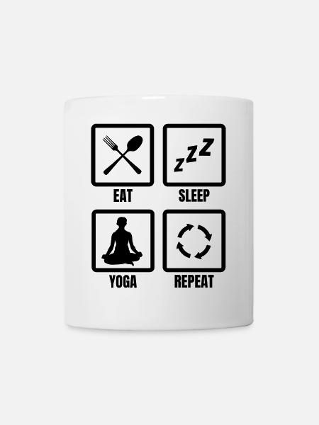 Yoga Routine - Tasse - Weiß