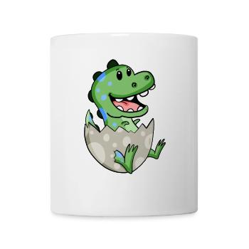 Dinosaure oeuf Dino bébé Motif - Mug blanc - blanc - Devant