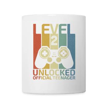 Level 2 Freigeschalteter offizieller Teenager - Tasse - Weiß - Vorne