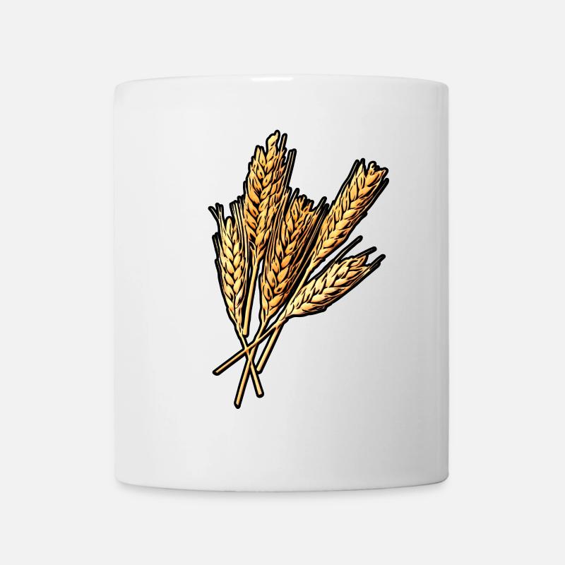 5 épis de blé - Mug blanc - blanc