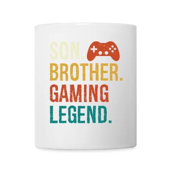 Sohn Bruder Gaming-Legende Sohn Bruder Videospieler - Tasse - Weiß - Vorne