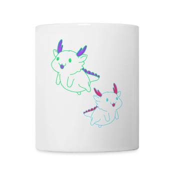 Axolotl Animals Kids Baby Retro Vintage - Mug - white - Front