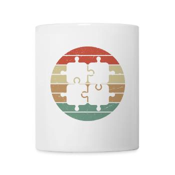 Puzzle Retro Vintage - Tasse - Weiß - Vorne