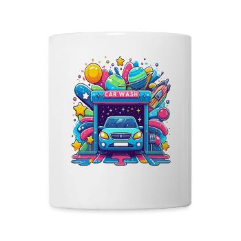 Aventure cosmique dans le lave-auto - Mug blanc - blanc - Devant