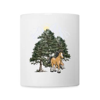 Mountains, Mountains, Horse, Black Forest, Tyrol, Alps - Mug - white - Front