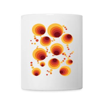 Abstraktes Polka Dots Kreismuster - Tasse - Weiß - Vorne
