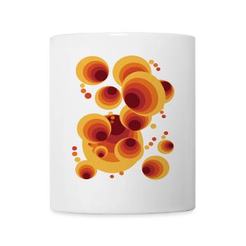 Abstract Gradient Polka Dots - Mug - white - Front