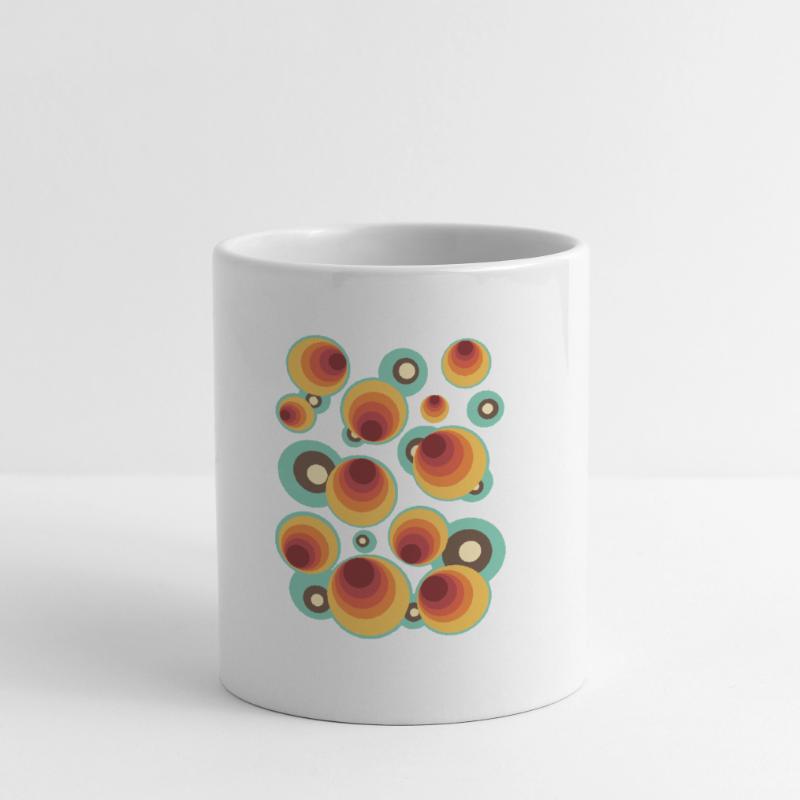 50s 60s Retro Pattern Circle Style Pattern Mug
