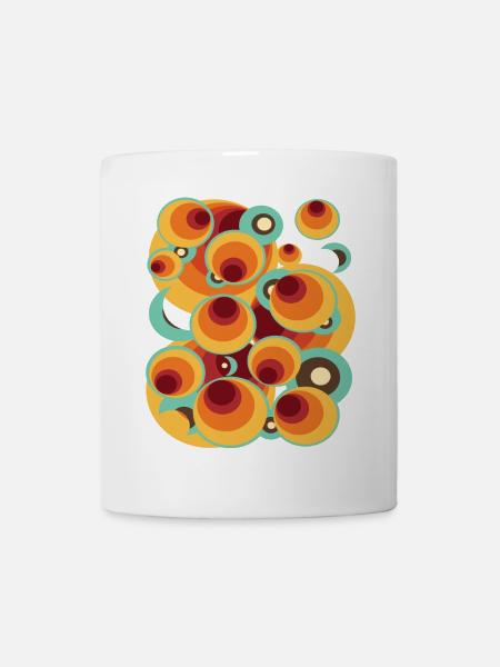 Abstraktes Polka Dot Kugel Kreismuster - Tasse - Weiß