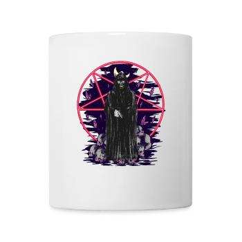 Mort, Monstre, Horreur, Fantaisie, Démon, Mort, Halloween - Mug blanc - blanc - Devant