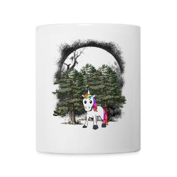 Einhorn Waldbewohner Fabel Fabeltiere Wald Natur - Tasse - Weiß - Vorne