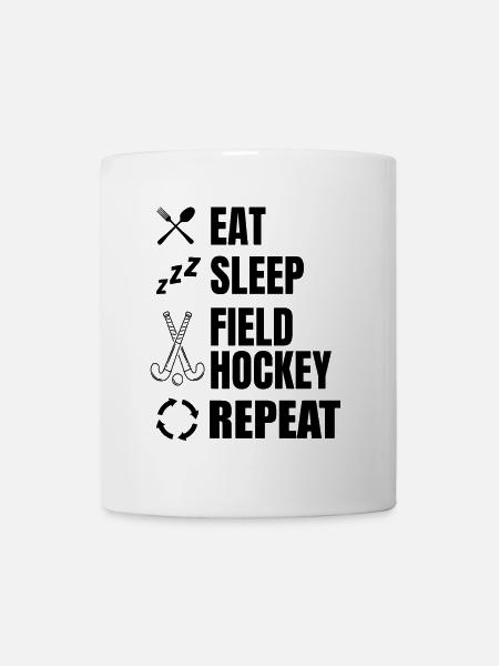 Feldhockey Tagesablauf - Tasse - Weiß
