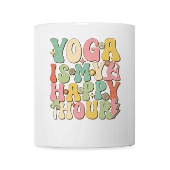 Yoga is My Happy Hour - Mug - white - Front