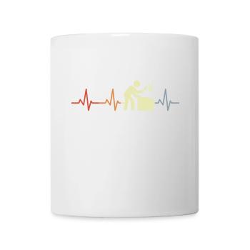 Butcher Stick Figure Heartbeat - Mug - white - Front