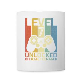 Niveau 7 Adolescent officiel débloqué - Mug blanc - blanc - Devant