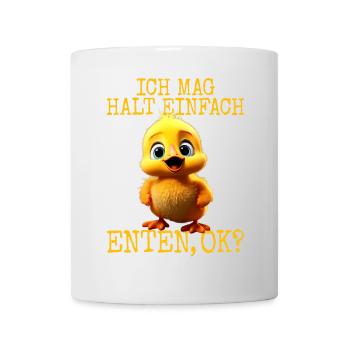 Canard Canetons mignons J’aime juste les canards - Mug blanc - blanc - Devant