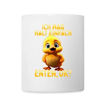 Canard Canetons mignons J’aime juste les canards - Mug blanc - blanc - Devant