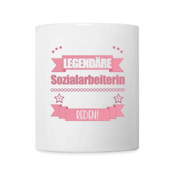 Lustiger Spruch für Sozialarbeiterin – Geschenk - Tasse - Weiß - Vorne