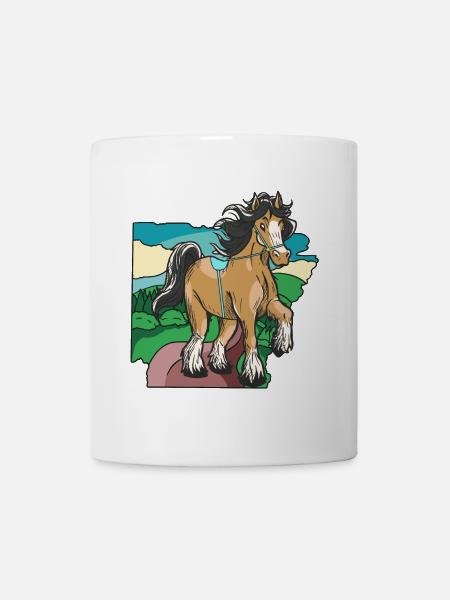 Equitation cavalier cavalier enfant poney enfants - Mug blanc - blanc