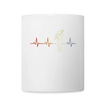 Saxophonist Herzlinie EKG - Tasse - Weiß - Vorne