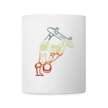 Skateboarder Sketch Vintage Look - Mug - white - Front