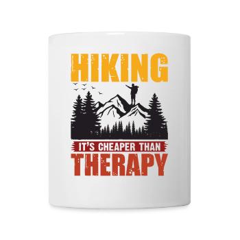 Hiking it's Cheaper Than Therapy - Mug - white - Front