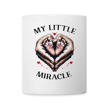 Baby Footprints Heart Hands Little Miracle - Mug - white - Front
