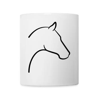 Horse Head Icon Outline - Mug - white - Front