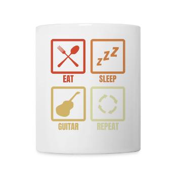 Eat Sleep Guitar Repeat - Mug - white - Front