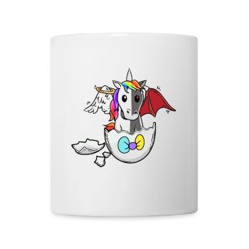 Baby Unicorn Birth Angel Devil Satanic Egg - Mug - white - Front