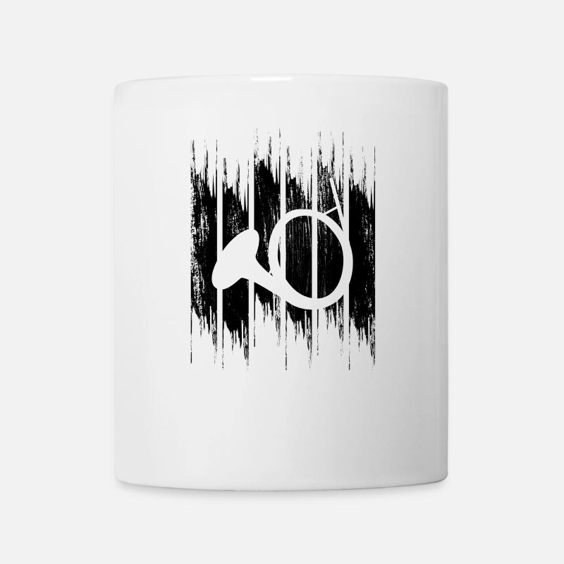 Waldhorn Zeichnung - Tasse - Weiß